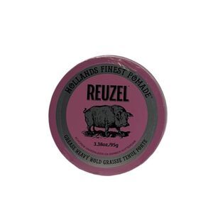 Reuzel Pink Grease Pomade, Strong All Day Hold 3.38 oz